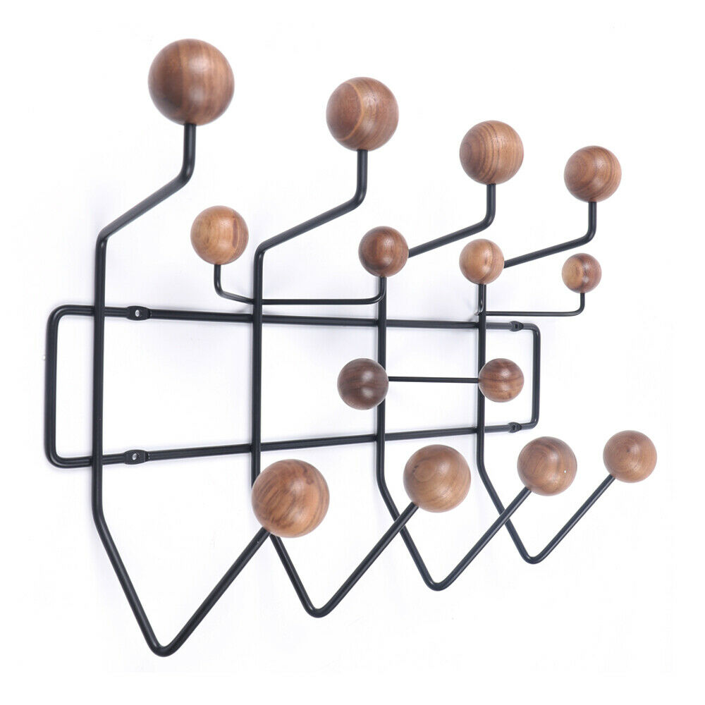 Wall Hanger Coat Rack Hang It All Candy Coat Rack Solid Walnut Wooden Balls Wood Wall Hanger Coat Rack Hang It All Candy Coat Rack Solid Walnut Wooden Balls HatandCoat Racks Wall-mounted Rack