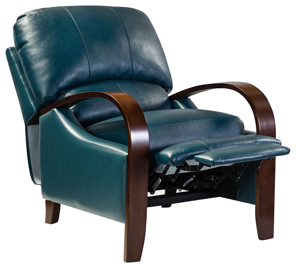 Amanda Genuine Leather Manual Recliner  Set of 2   Contemporary   Recliner Chairs   by Karat Home  Houzz