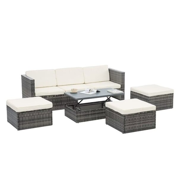 Outdoor Furniture With Plywood Coffee Table，with lift TOP Coffee Table