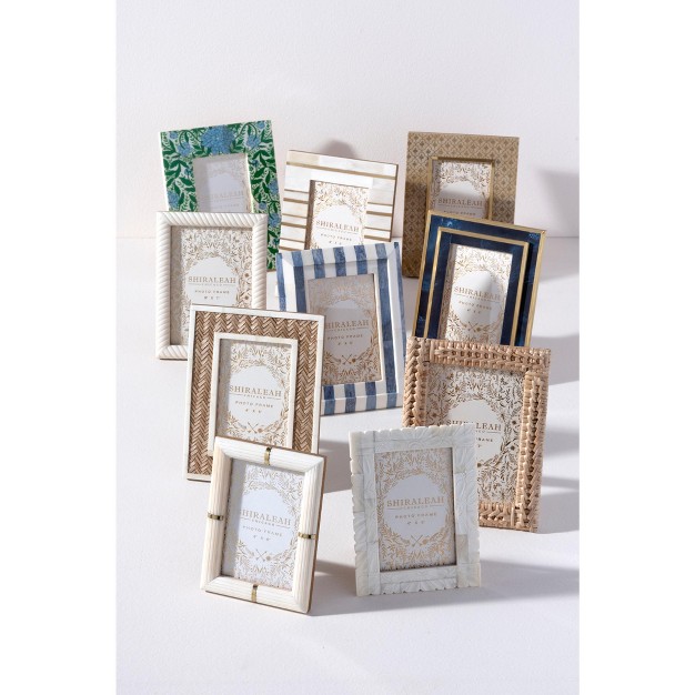 Shiraleah Portofino Chevron Weave 4x6 Picture Frame Natural