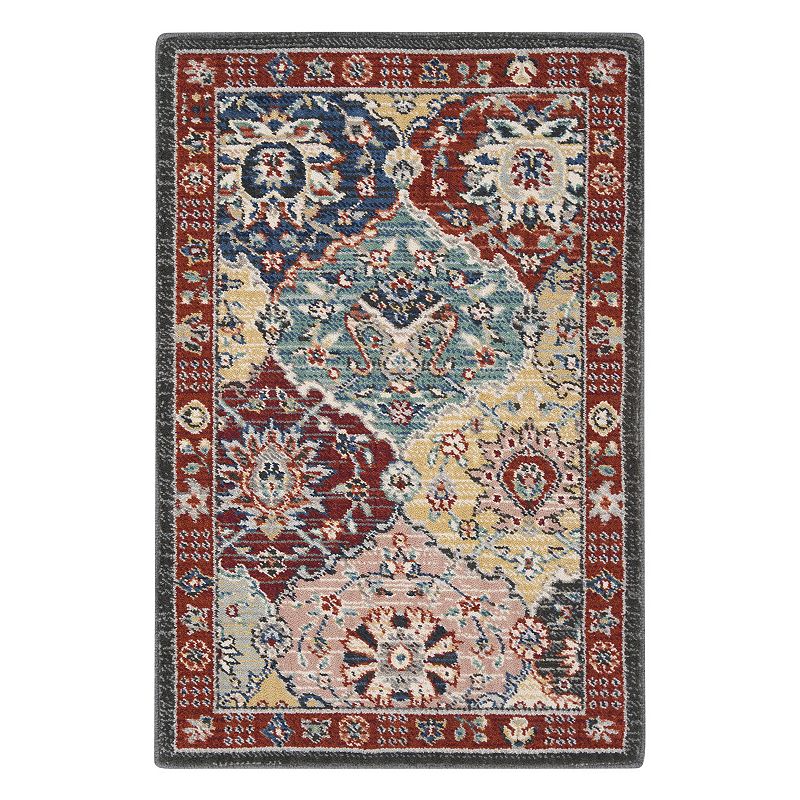 Nourison Parisa Floral Mosaic Wool Indoor Rug