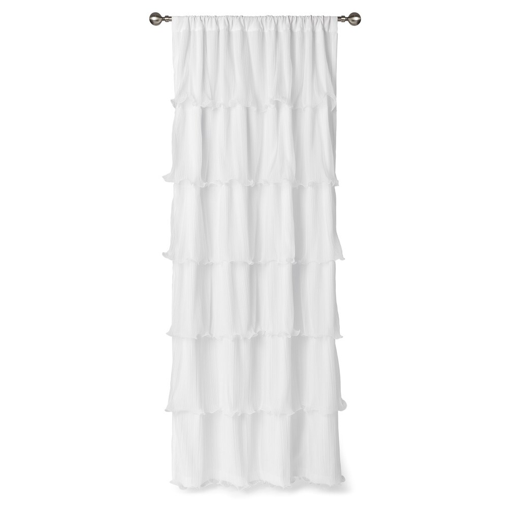 Lush Decor Nerina Ruffled Single Curtain Panel   54\