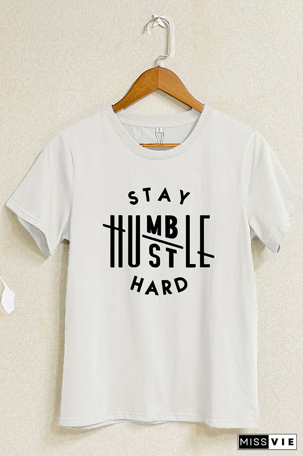 Stay Humble Hustle Hard Short Sleeve Graphic Tee Wholesale