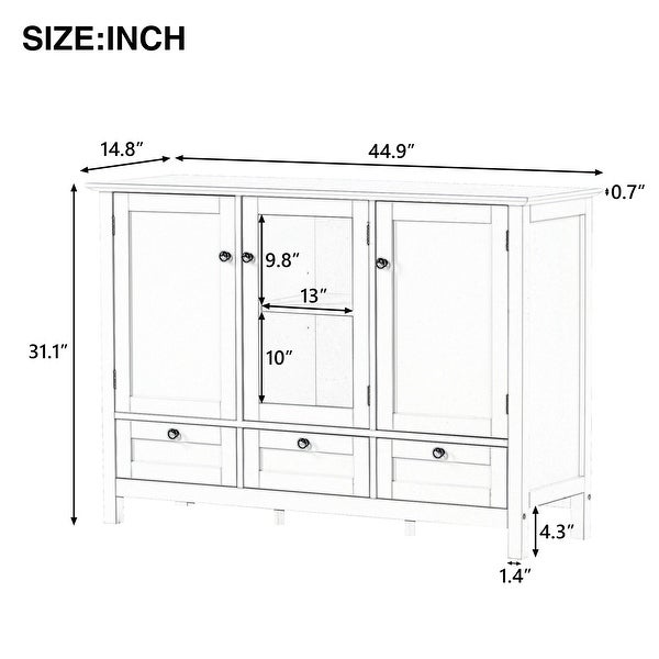 Accent Cabinet Modern Console Table Sideboard for Living Roo