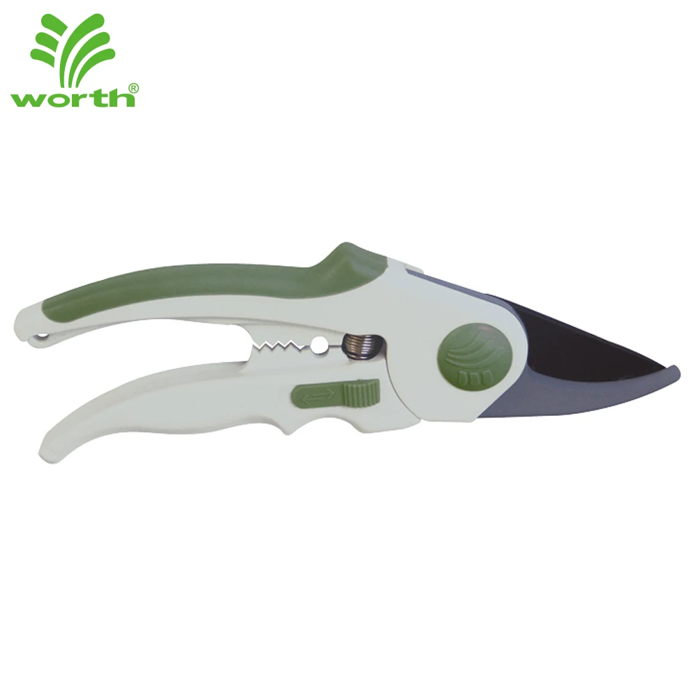 Steel Hand Tool High Quality Blade ABS Handle TPR Grip Bypass Pruner Garden Shears Scissors