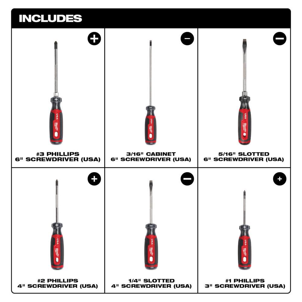 MW Cushion Grip Screwdriver 6pc Kit (USA) MT200-6 from MW