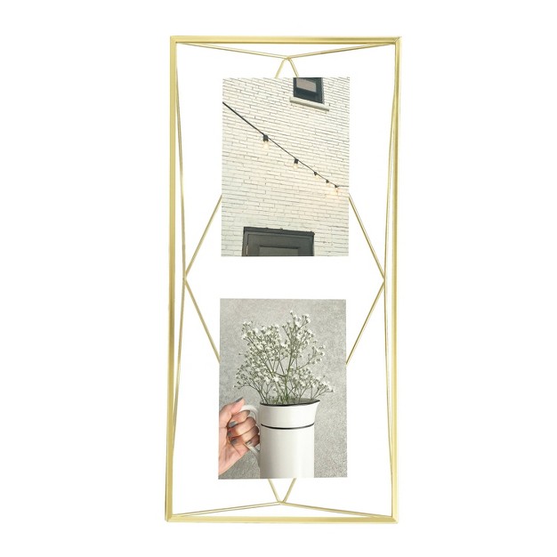 Set Of 3 Prisma Picture Frames Opening Brass Umbra