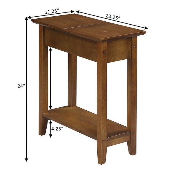 Copper Grove Aubrieta Narrow Flip Top Storage End Table