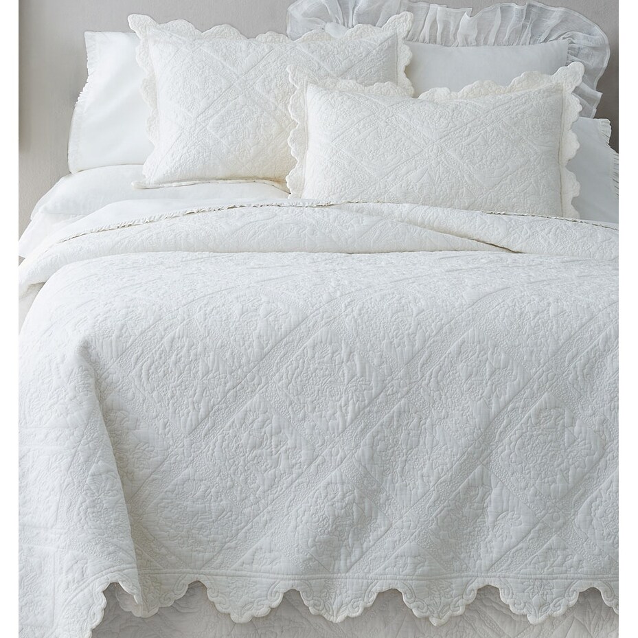 Lazel Vanilla Cotton Quilt or Pillow Sham