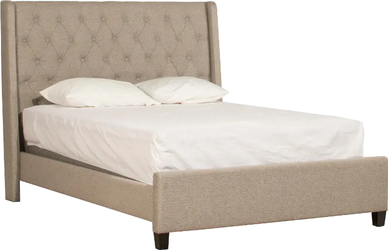 Churchill Beige Queen Upholstered Bed