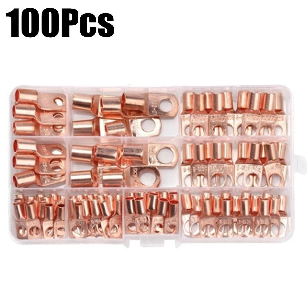 Born Pretty 60/100/240pcs Copper Lug Ring Wire Connector Bare Cable Electric Crimp Terminal Sc6-6 Sc6-8 Sc10-6 Sc10-8 Sc16-6 Sc16-8 Sc25-6