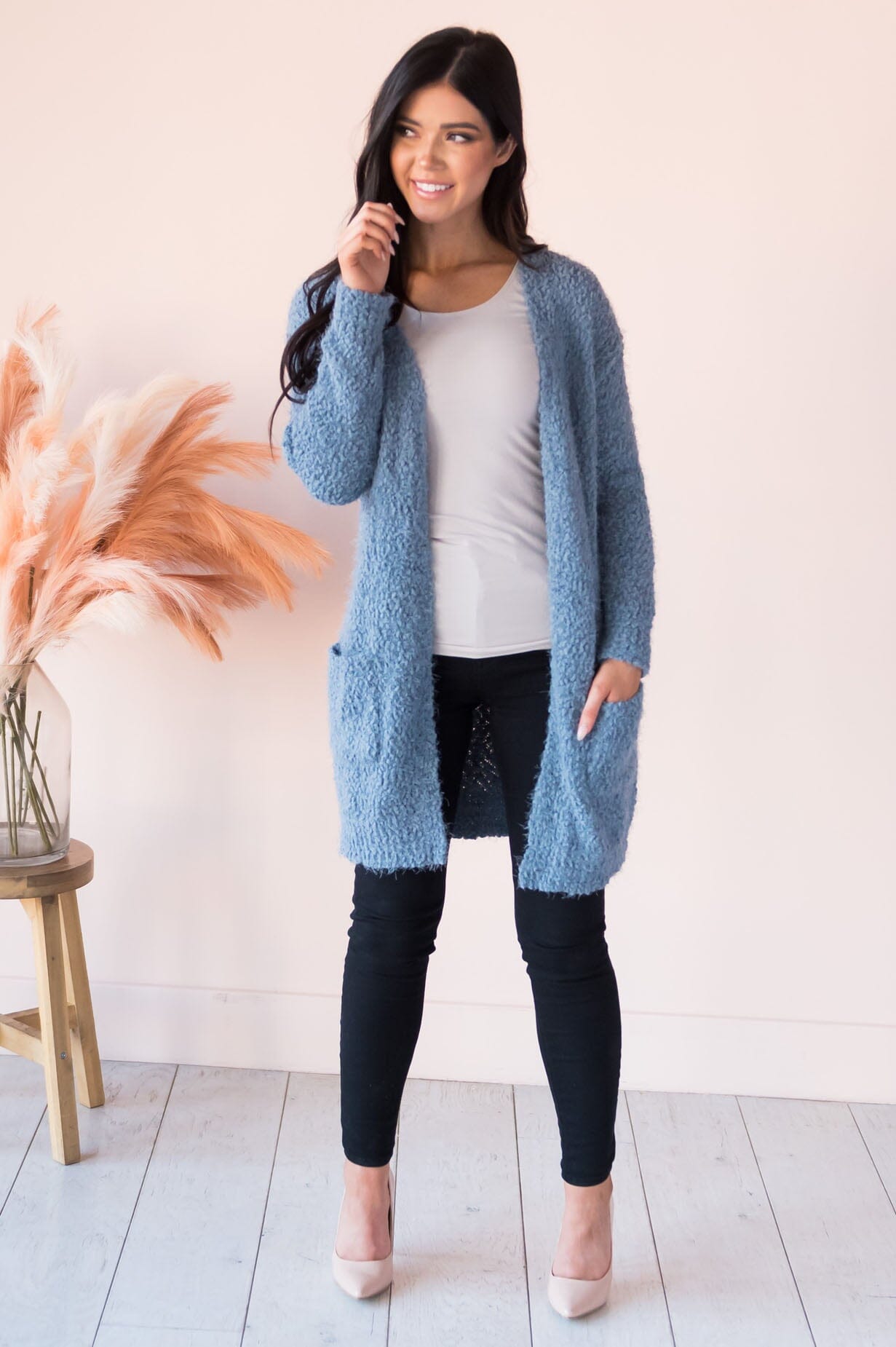 Soft & Cuddly Modest Sweater Cardigan