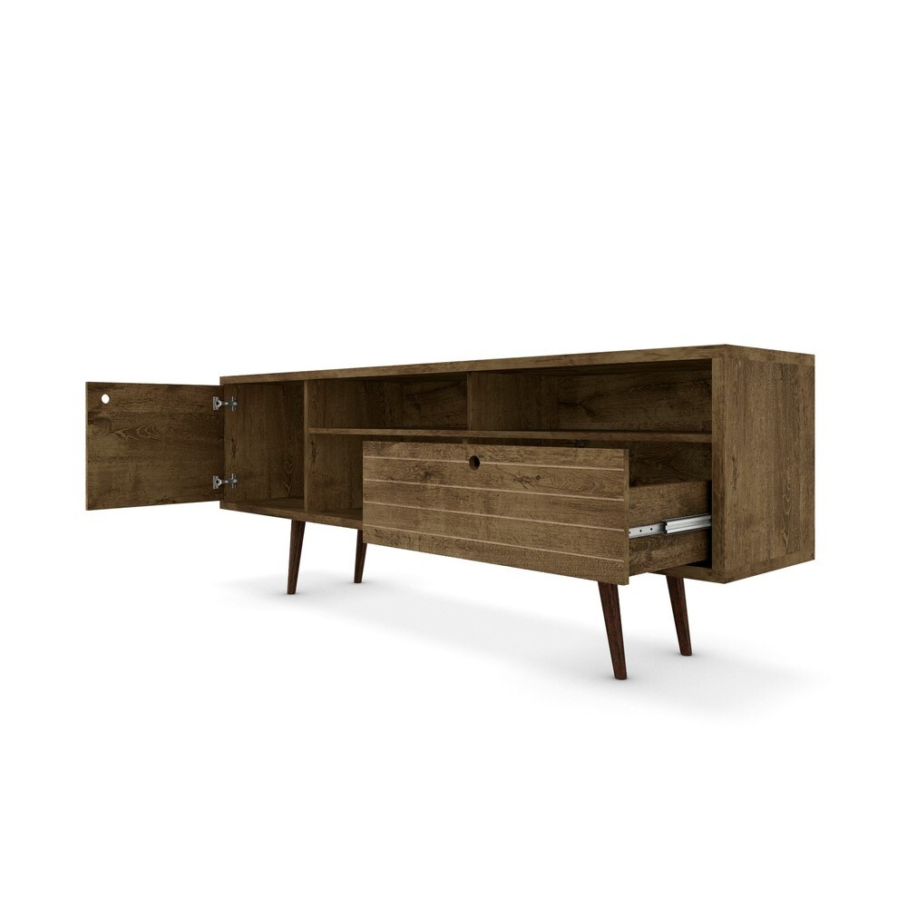 Manhattan Comfort Liberty 70.86 In. Mid Century Modern Media Cabinet Console