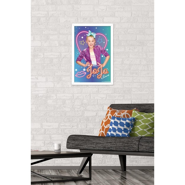 Trends International Jojo Siwa Neon Framed Wall Poster Prints