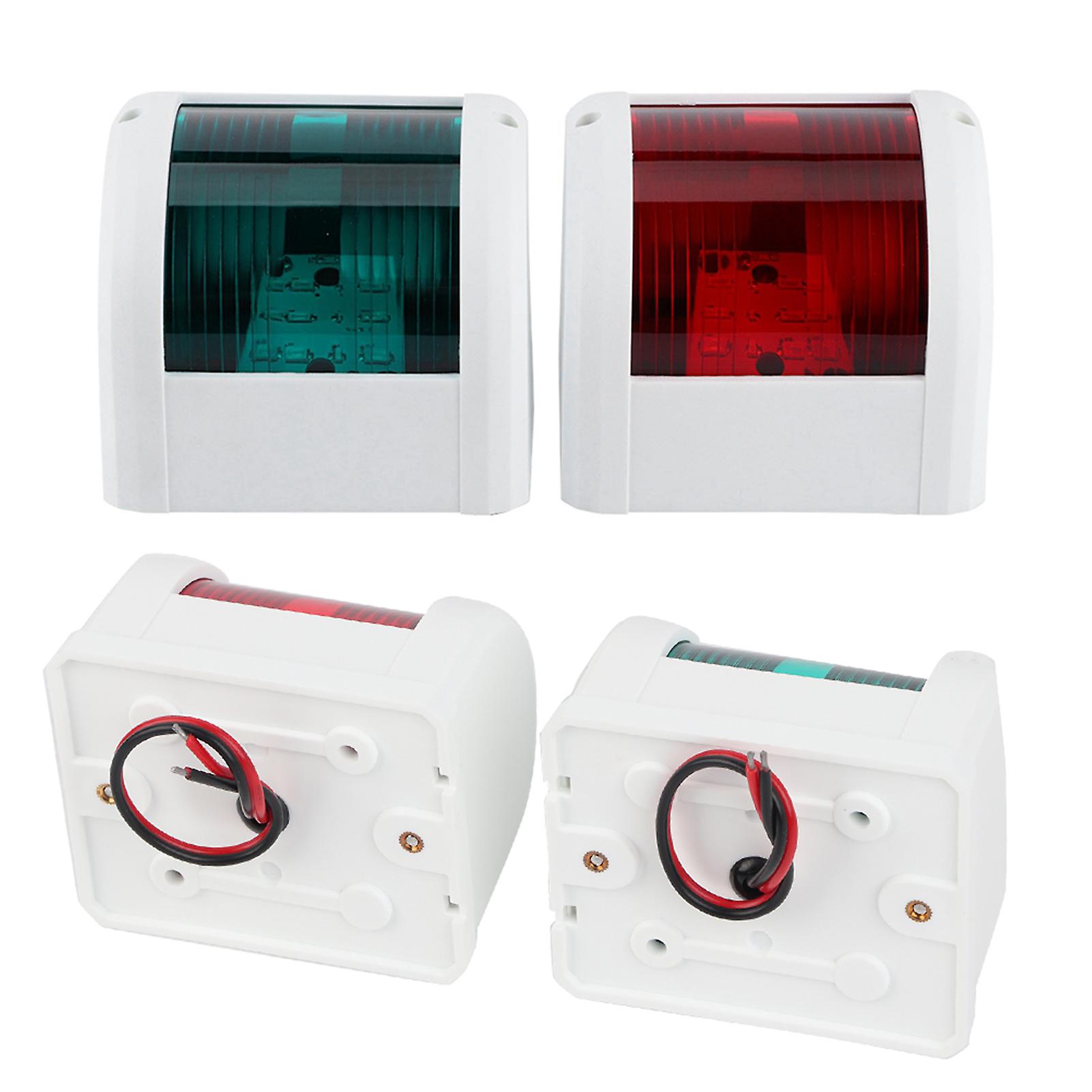 12v24v Led Navigation Signal Light Left Red Right Green Ip66 Waterproof Lamp White Shell For Yacht Boat