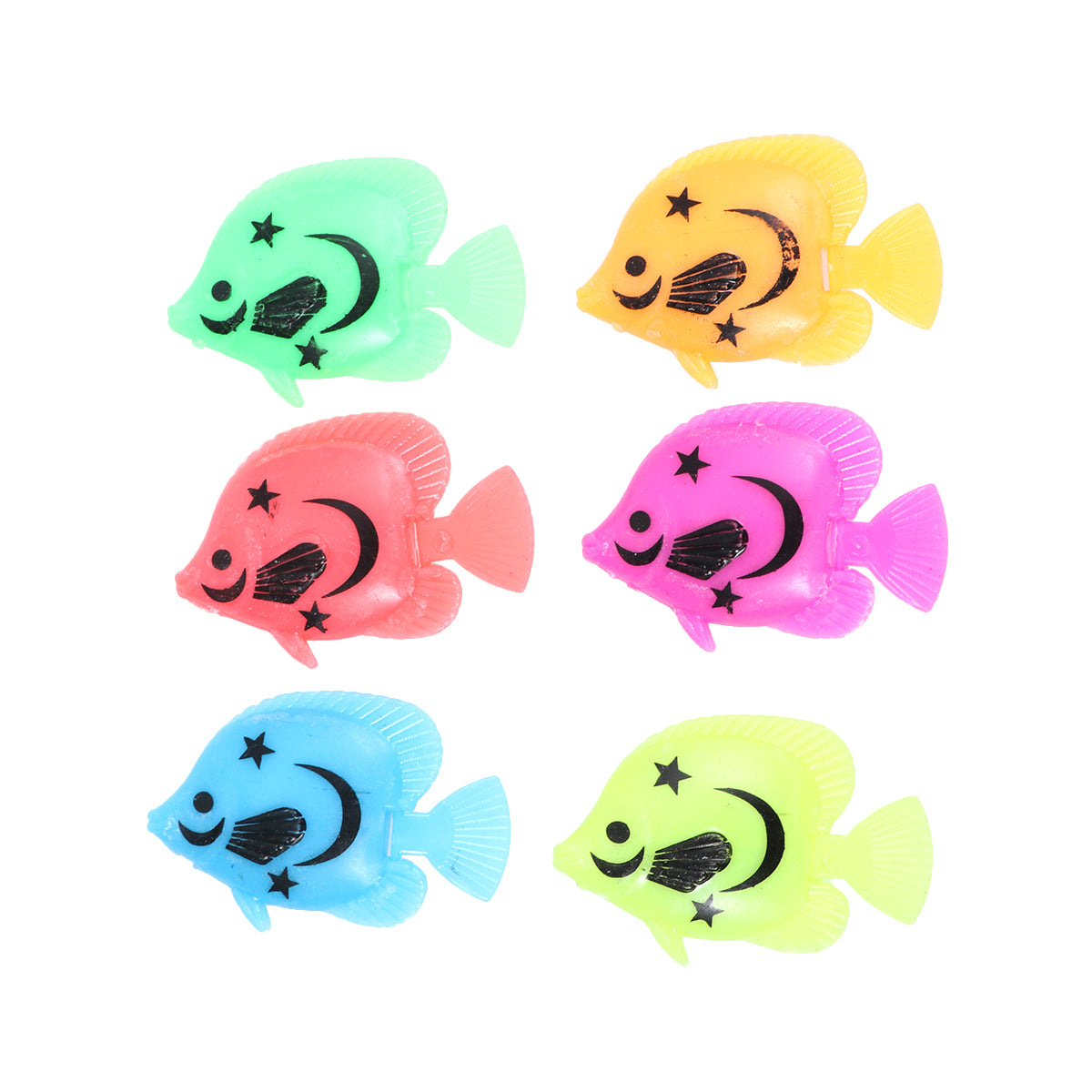 10pcs Lifelike Plastic Artificial Moving Floating Fishes Ornament Decorations for Aquarium Fish Tank (Random Color and Pattern)