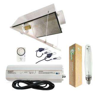 Hydro Crunch 1000-Watt HPS Grow Light System with 6 Large Air Cooled Reflector with Glass K3-B1-R05-NL01