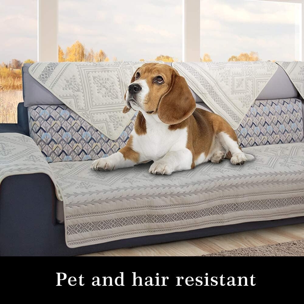 DCP Sofa Slipcover Armrest   Backrest Covers for Sofa  36 x 36 Inches Light Grey   36\