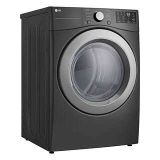 LG 7.4 cu. ft. Ultra Large Vented Gas Dryer with Sensor Dry NFC Tag On in Middle Black DLG3471M