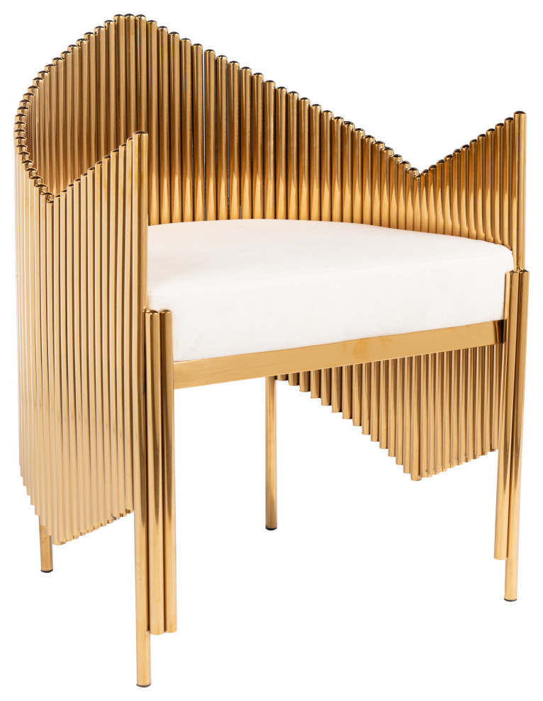 Crespo Gold Accent Chair   Contemporary   Armchairs And Accent Chairs   by Statements by J  Houzz