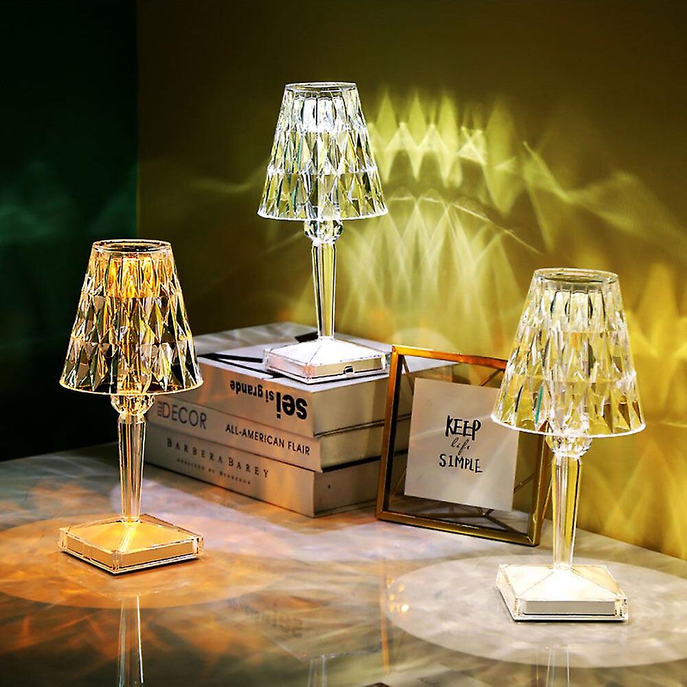 Led Diamond Table Lamp Touch Control Usb Charging Touch Sensor Restaurant Bar Decoration Table Lights Romantic Lamp