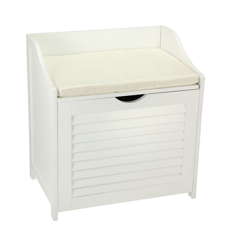 Household Essentials Shutter Laundry Storage Bench