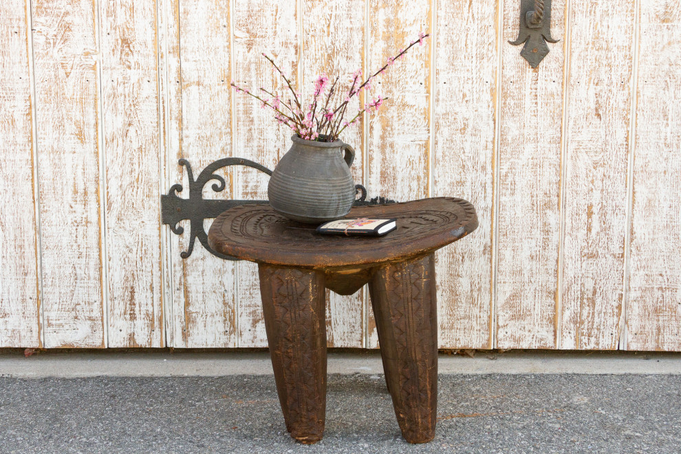 Primitive African Donkey Carved Senufo Table   Southwestern   Side Tables And End Tables   by De cor  Houzz