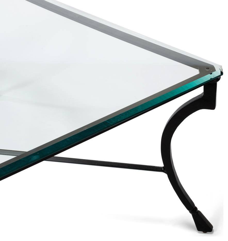 Camargues Coffee Table Glass Top Metal Frame   Eclectic   Coffee Tables   by Sideboards and Things  Houzz