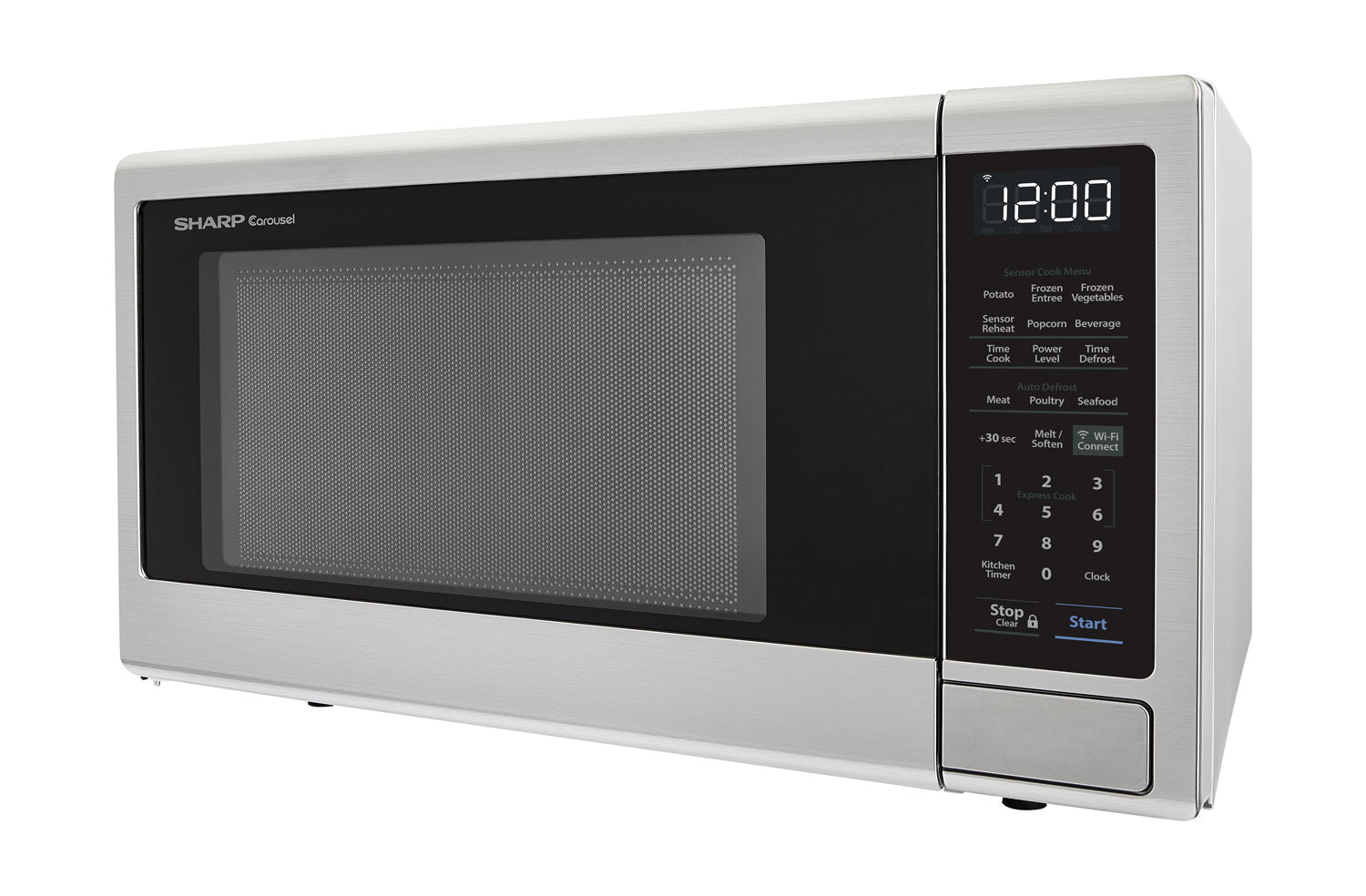 Sharp 1.4-Cu. Ft. Countertop Microwave with Alexa-Enabled Controls, Stainless Steel