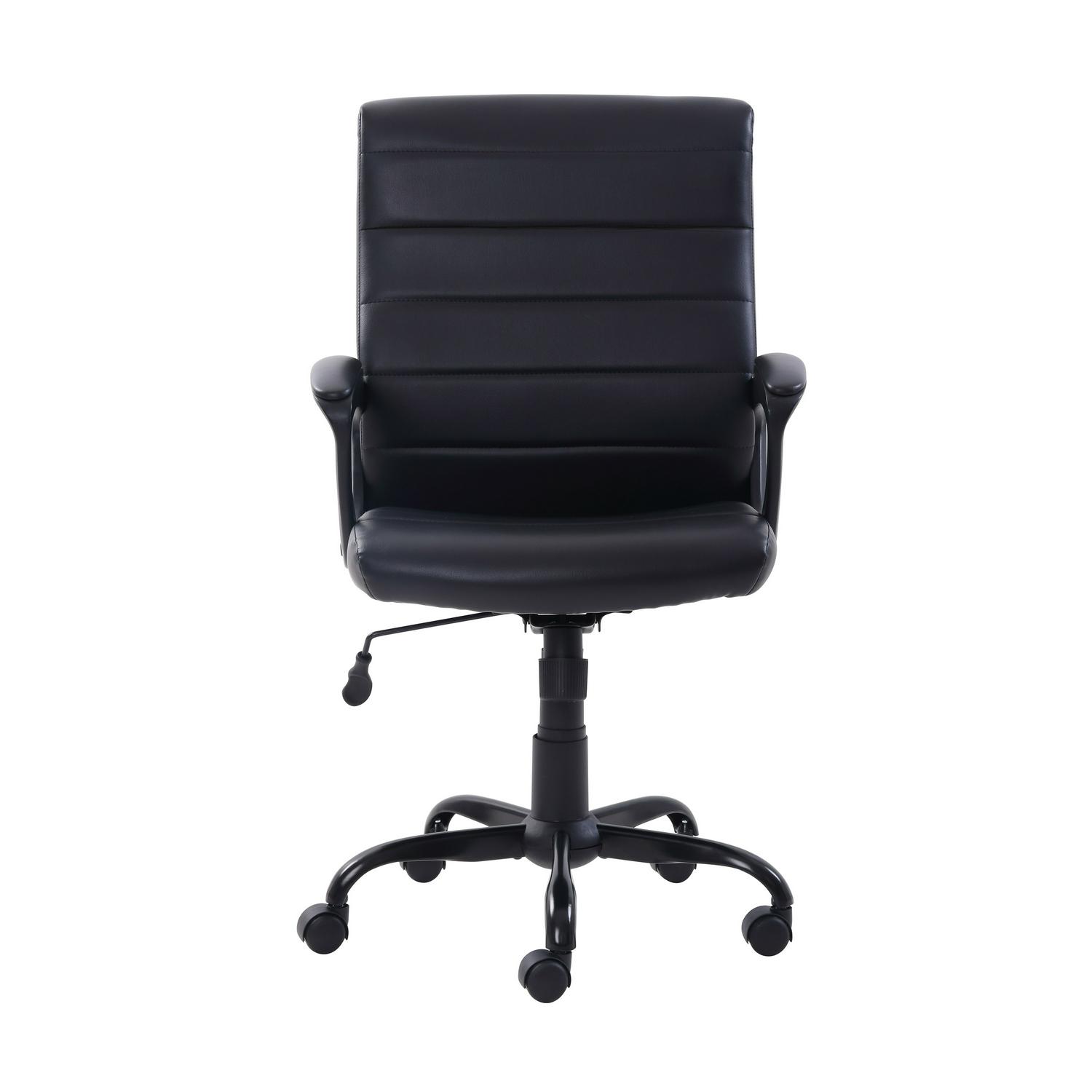 Mainstays Bonded Leather Mid-Back Managers Office Chair， Multiple Finishes