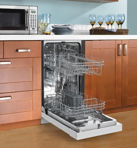 Danby DDW1804EW Danby 18 White Built-In Dishwasher