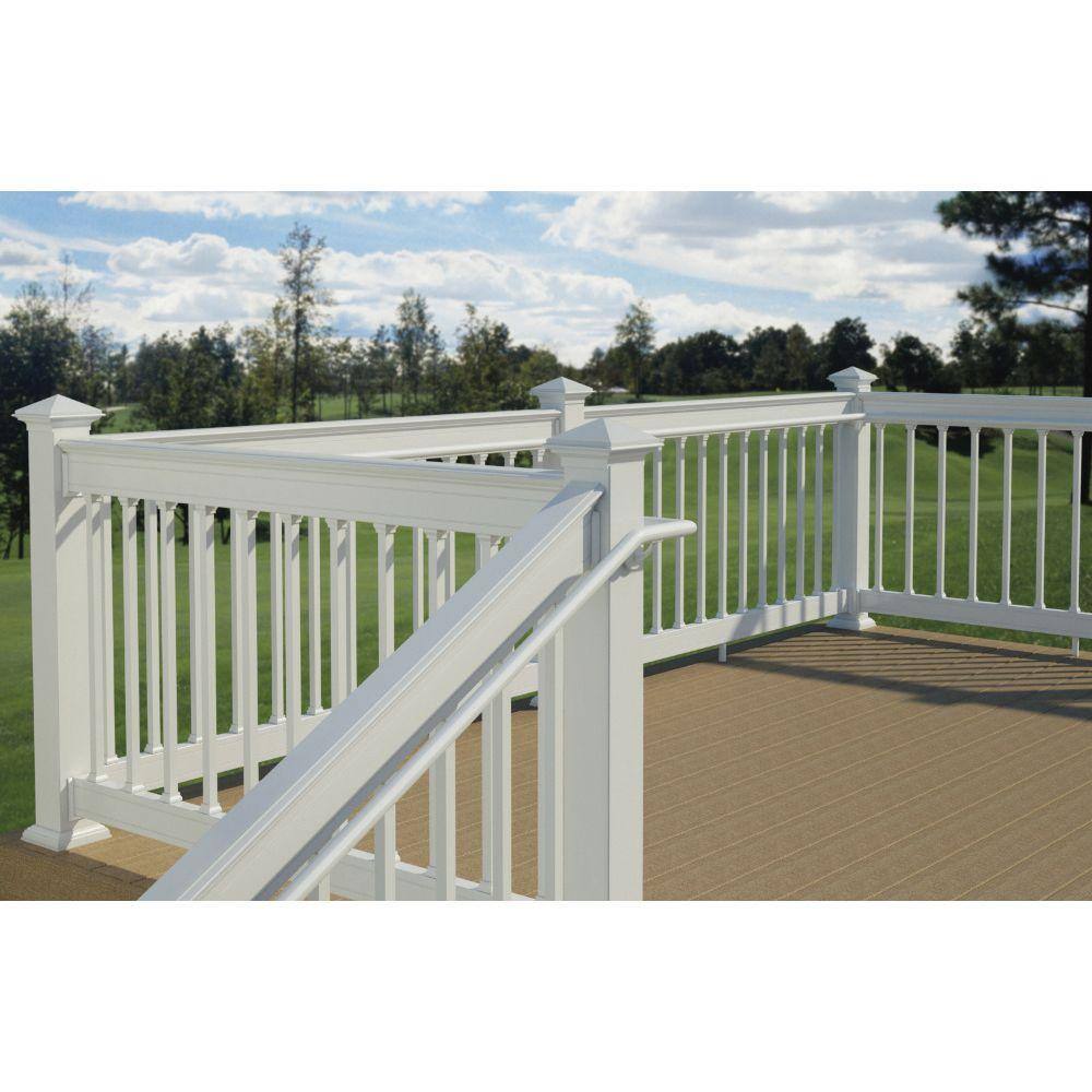 95 in. PVC White ADA Handrail with Aluminum Insert 401328