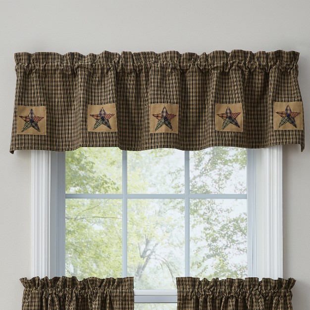 Pieced Star Lined Patch Valance