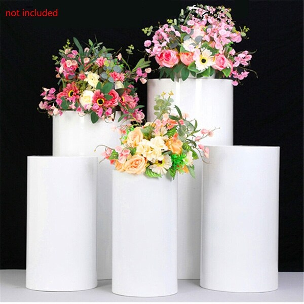 3PCS Cylindrical Cake Display Pillar Round Pedestal Display - 12.99*23.62''