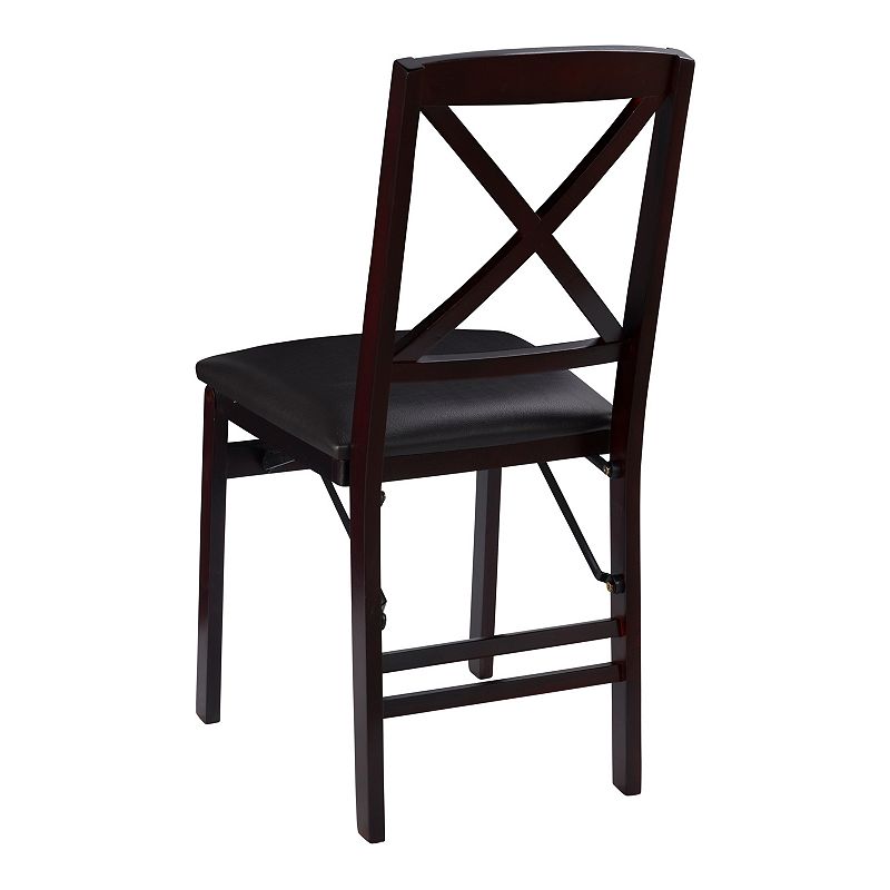 Linon Triena X-Back Folding Chair