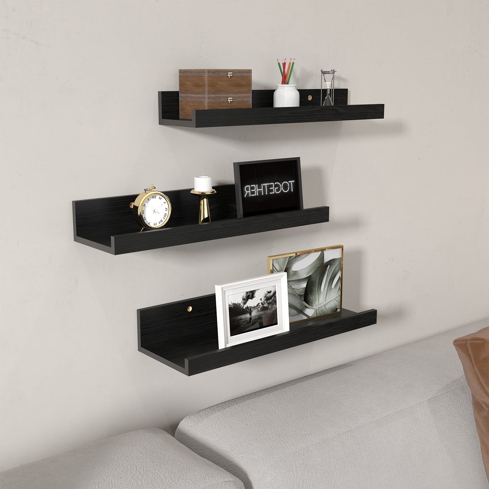 Floating Wall Shelf Set of 3, 15.75