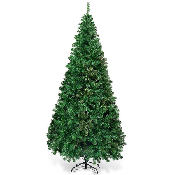 Costway 5Ft/6Ft/7Ft/8Ft Artificial PVC Christmas Tree W/Stand Holiday