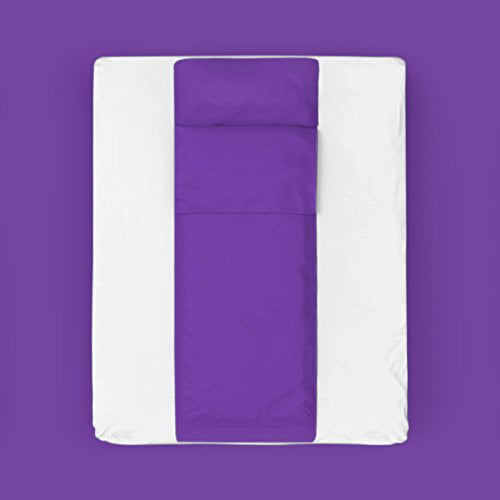 Holiday Lightweight Warm Roomy Cotton Sleeping Bag Liner Sleep Sack Comfortable Sleeping Bag Line for Travel-86"*45,purple color