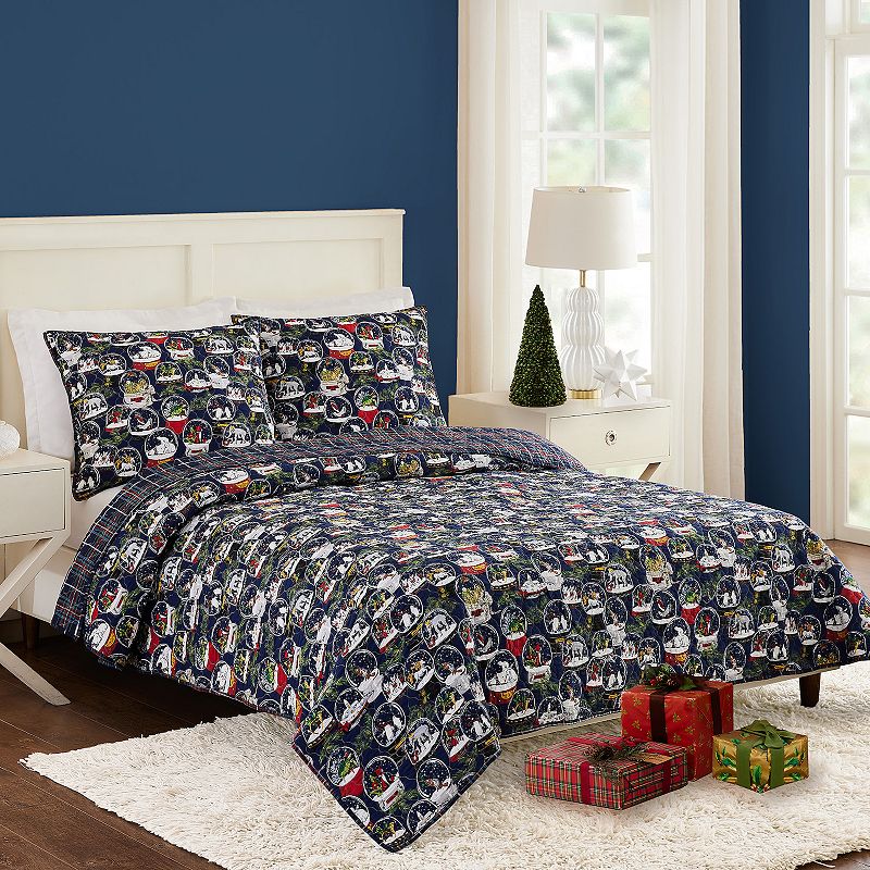 Vera Bradley Snow Globes Quilt and Shams Set