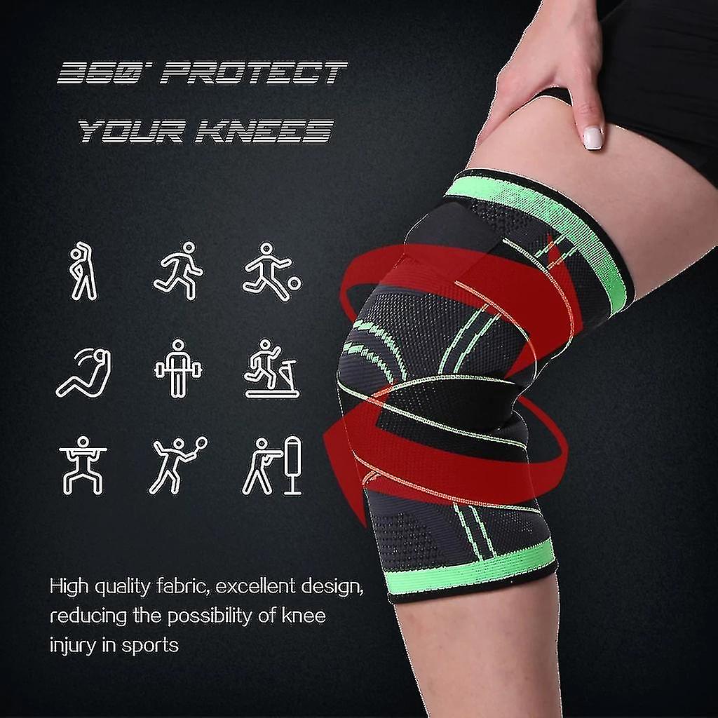 1pcs Sports Knee Pad Men Pressurized Elastic Knee Pads Support Fitness Gear Basketball Volleyball Brace Protector Crossfit