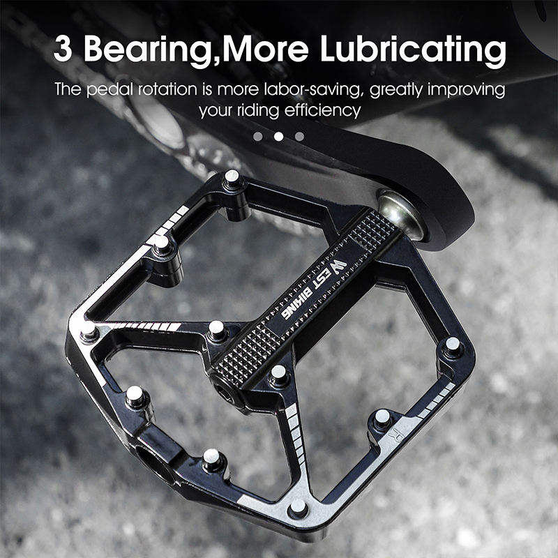 BIKING Bike 3 Bearing Pedals Aluminum oy Cycling Pedal Widen Outdoor Ultralight Mountain Bicycle 3 Bearing Pedals