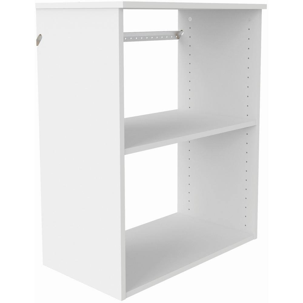 ClosetMaid Style+ 55.12 in. W - 121.12 in. W White Laundry Room Cabinet Kit with Top Shelves and Shaker Doors 10000-02188