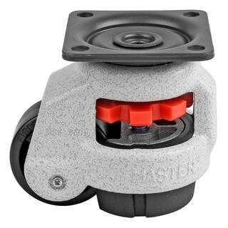 Foot Master GD Series 1-58 in. Nylon Swivel Iconic Ivory Plate Mounted Leveling Caster with 130 lb. Load Rating GD-40F