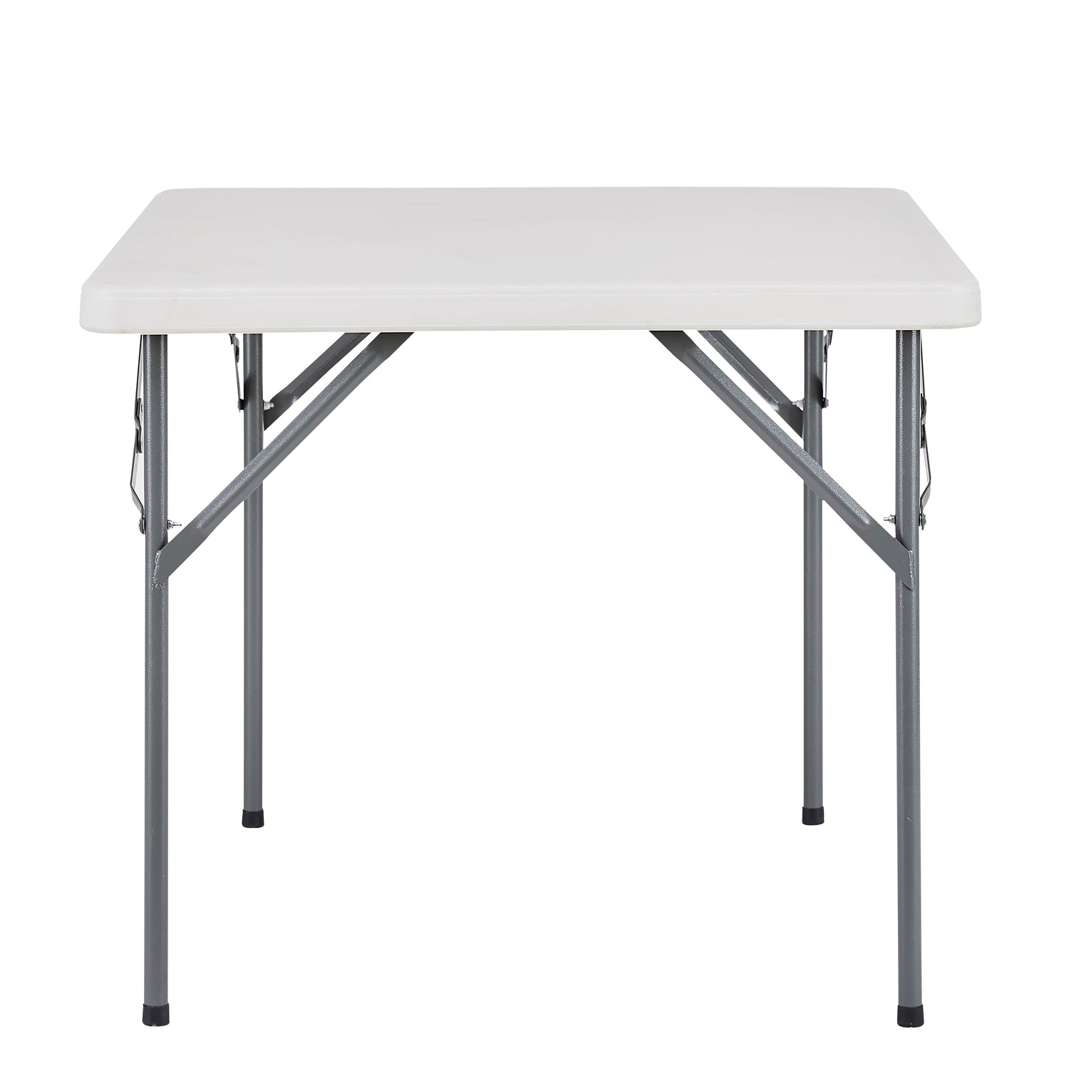 Folding Table Resin Square Folding Card Table Multipurpose Foldable Table Plastic Table Collapsible Square Fold Up Table for Indoor Kitchen Dining Room Outdoor Camping Picnic - White， 33.86 x 33.86 in