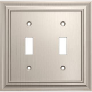 Derby 2-Gang Light SwitchToggle Plate Satin Nickel (3-Pack) W10085C-SN-K3