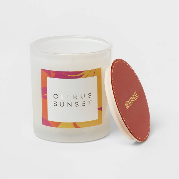 Milky Glass Jar Candle Citrus Sunset