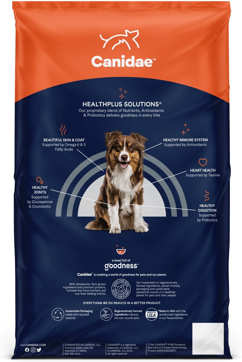 CANIDAE Pure Goodness Real Salmon and Sweet Potato Recipe Adult Dry Dog Food