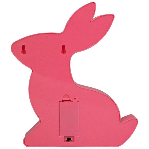 Led Lighted Pink Easter Bunny Marquee Wall Sign