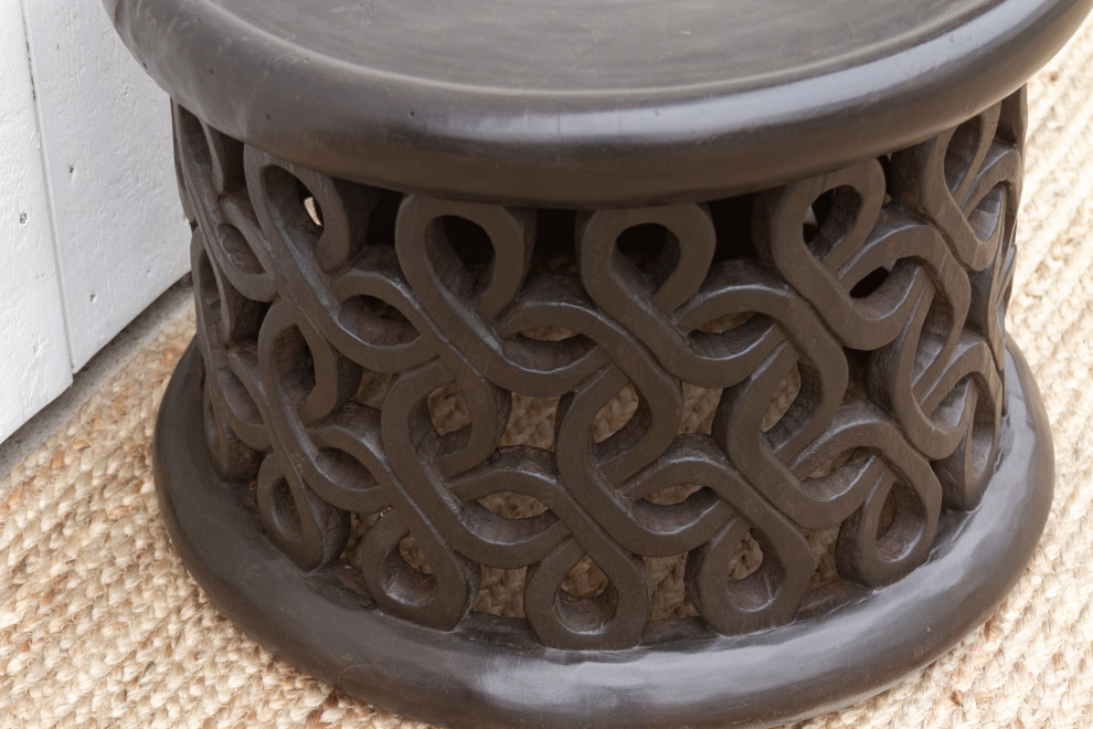 African Floral Bamileke Stool   Mediterranean   Coffee Tables   by De cor  Houzz