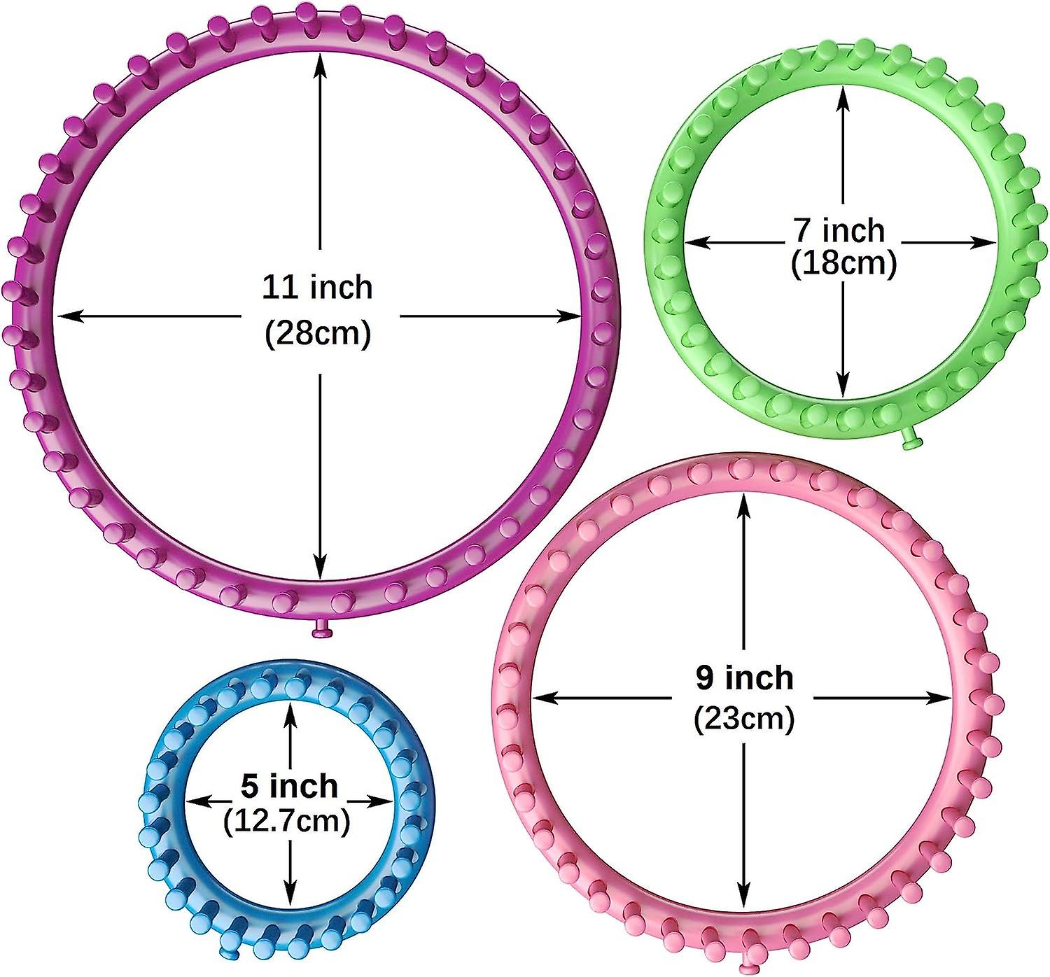 Readaeer Round Knitting Looms Set Craft Kit Tool With Hook Needle And Pompom Maker